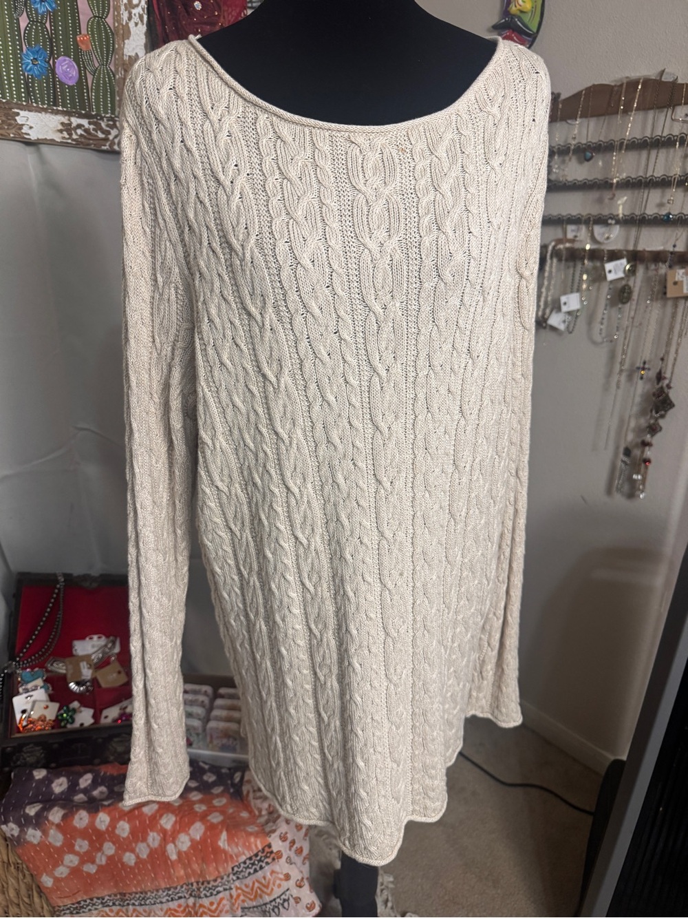 Womens Ralph Lauren cable knit light sweater